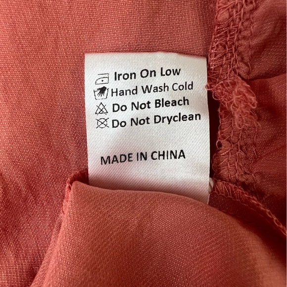 Joyfolie | Boho Peasant Prairie Cottagecore Cowgirl Gabriella Dress Salmon | 5 - Picture 15 of 16